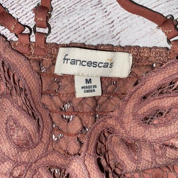 Francesca’s lace criss cross back bralette w/4 adjustable straps sz Med - Picture 7 of 8